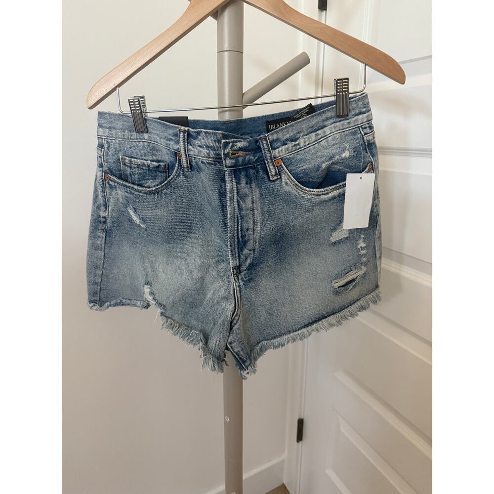 BlankNYC Blank NYC NWT Blue Distressed‎ Cutoff Denim Jean Shorts Frayed Size 30